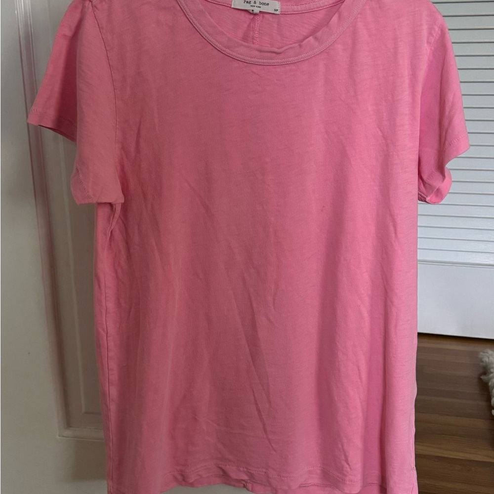 rag & bone Bright Pink Short Sleeve Tee - Picture 2 of 2